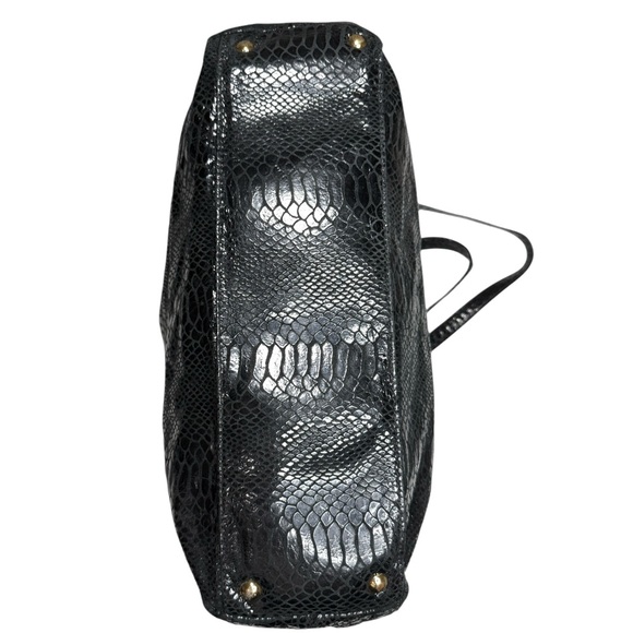 Michael Kors Black Snake Skin Faux Leather Bag - Picture 5 of 9